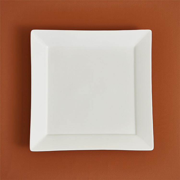 Custom bone china square plates