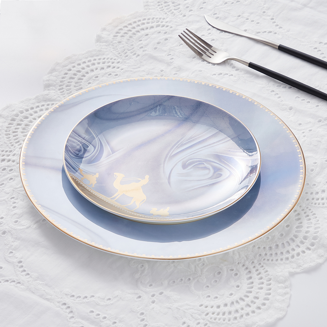 Custom decal porcelain plates