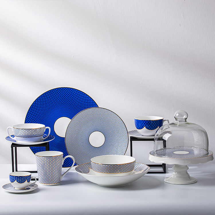 Custom logo porcelain restaurants dinnerware sets (2)