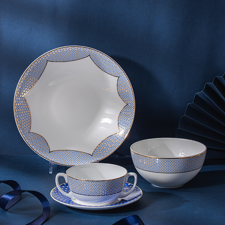 Custom logo porcelain restaurants dinnerware sets (3)