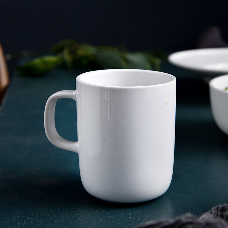 Custom white porcelain mug