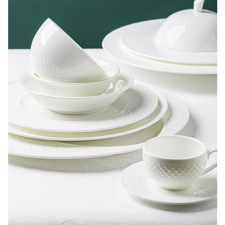 Custom white tableware sets