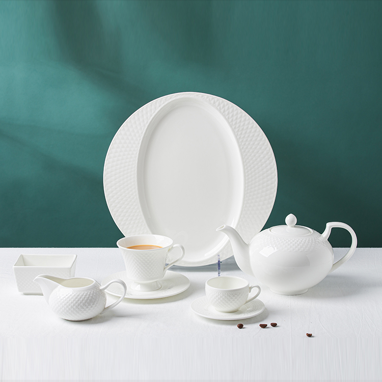 Custom white tableware sets