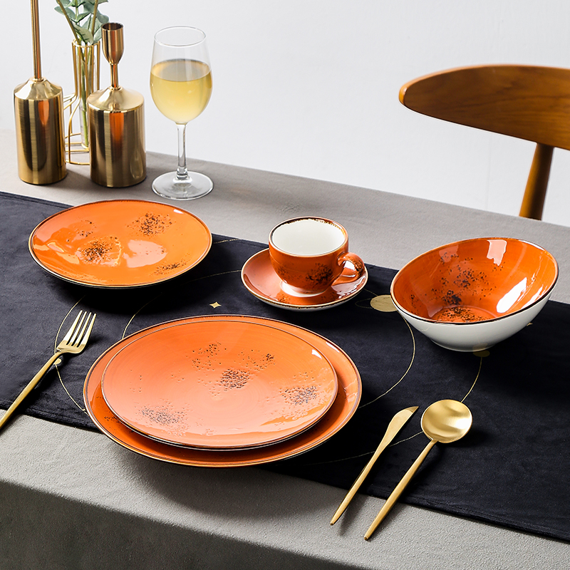 Different colors porcelain dinnerware sets