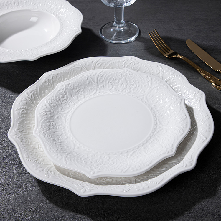 Different shapes high temperature porcelain plates 8