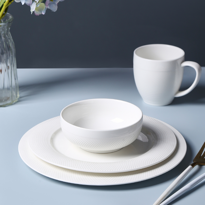 High-end White porcelain dinner sets
