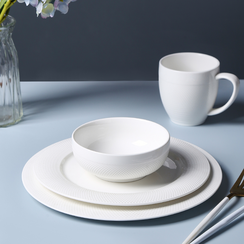 High end White porcelain dinner sets