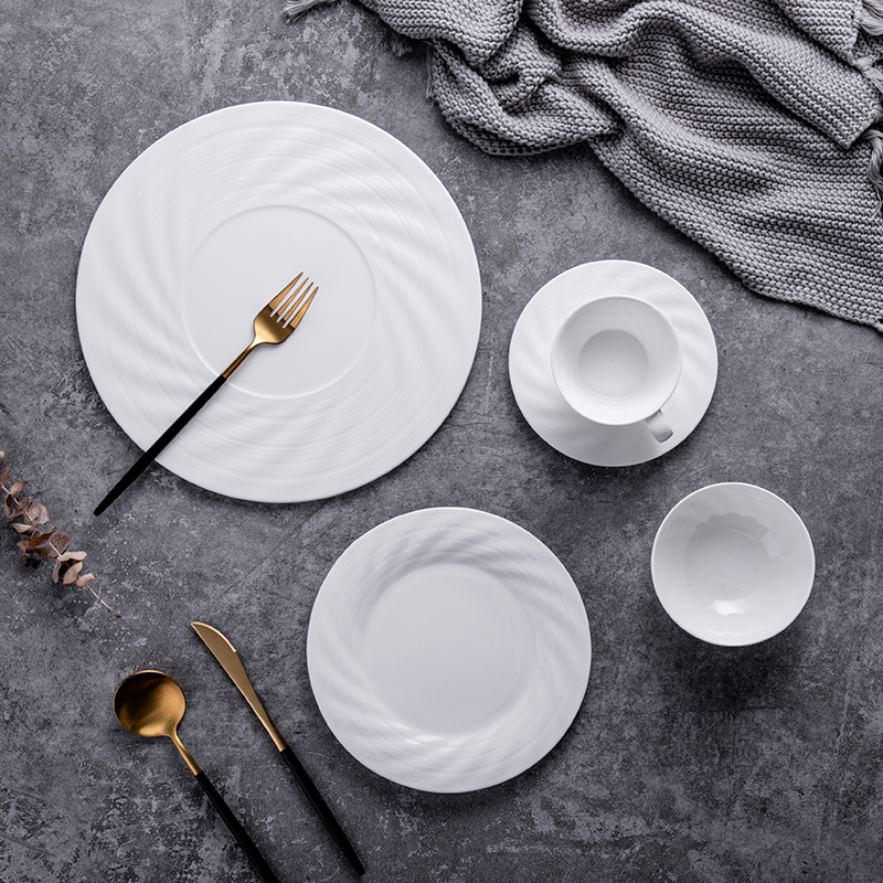 High hardness porcelain round dishes plates 1