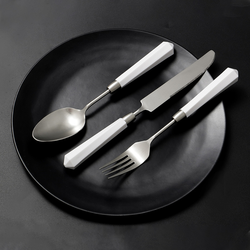 طقم أدوات مائدة 5 قطع من الفولاذ المقاوم للصدأ للمطعم والفندق 3