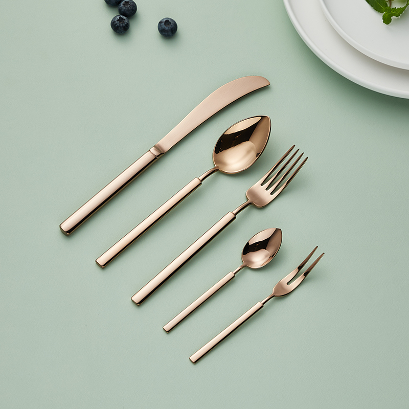 Stainless Steel Golden Spoon Fork And Knives sets