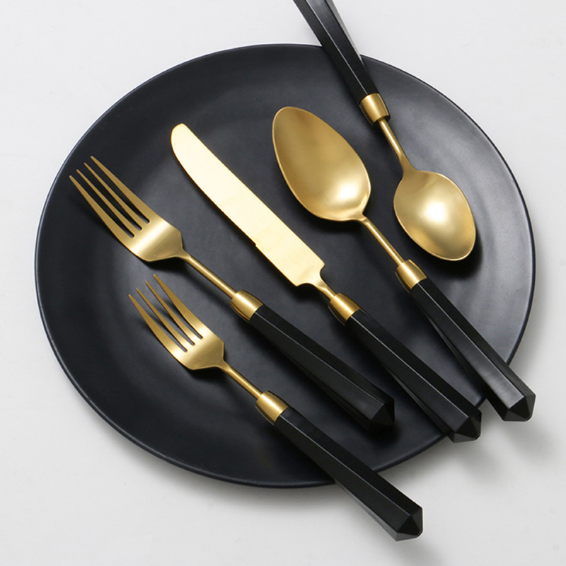 Stainless steel 304 gold flatware