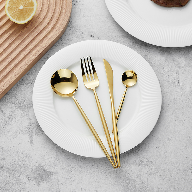 Wholesale Custom Logo Gold Wedding Spoon Fork