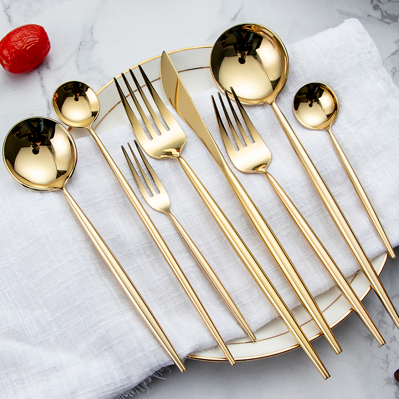 Wholesale Custom Logo Gold Wedding Spoon Fork 3