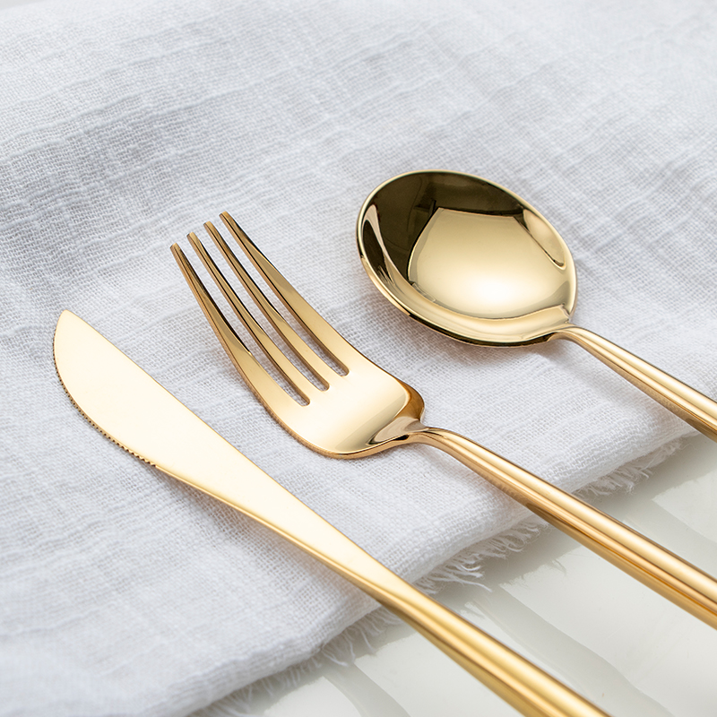 Wholesale Custom Logo Gold Wedding Spoon Fork 4