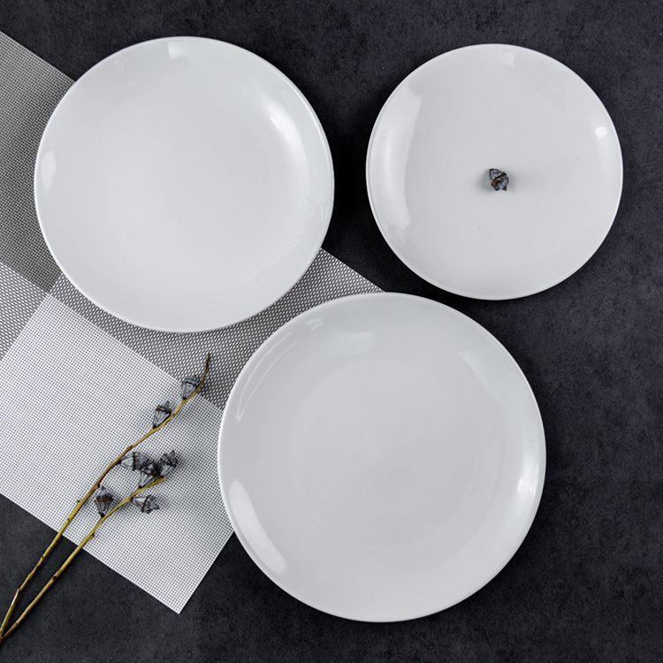 white porcelain charger plates