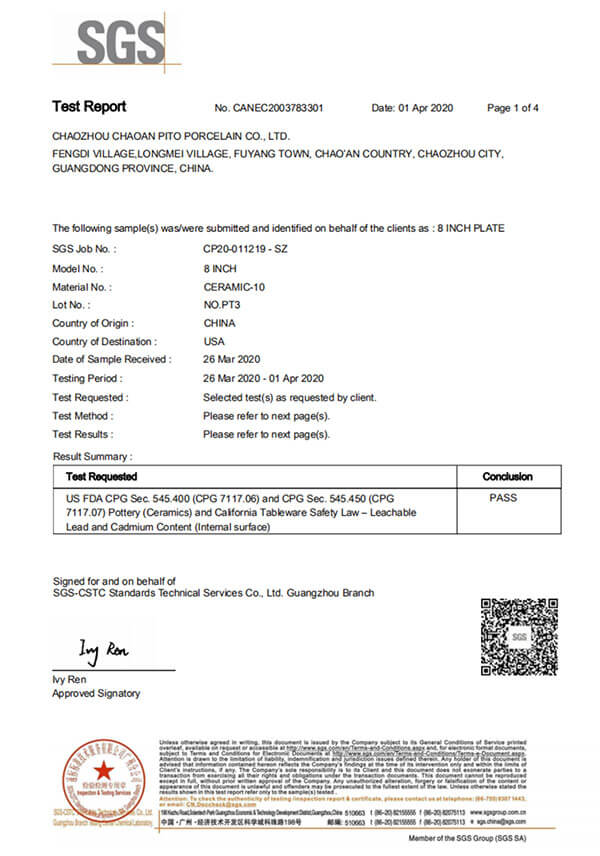 Certifications for Products