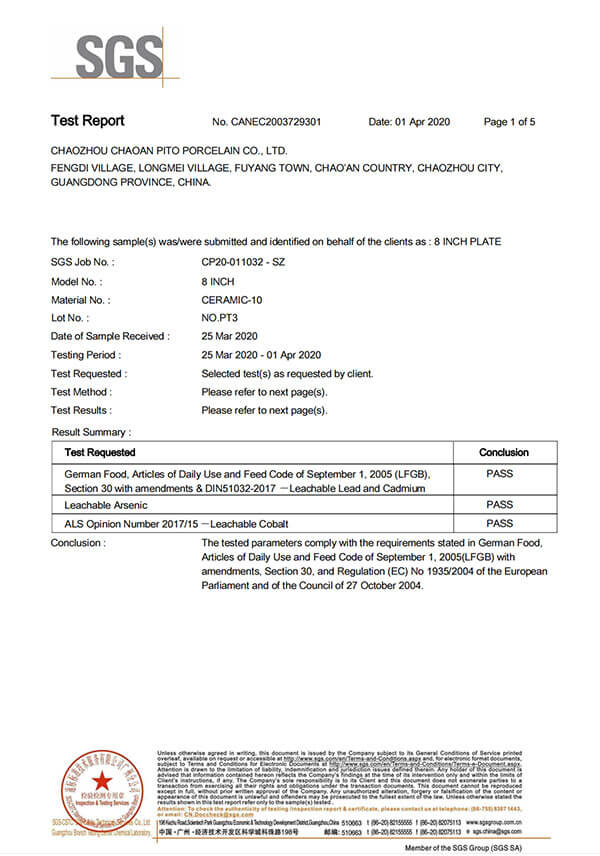 Certifications for Products