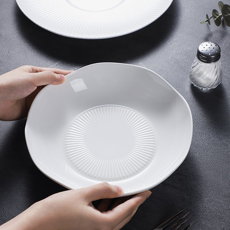 European White ceramic dinnerware