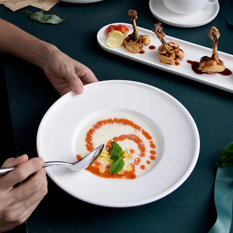 a white ceramic plate with delicious food