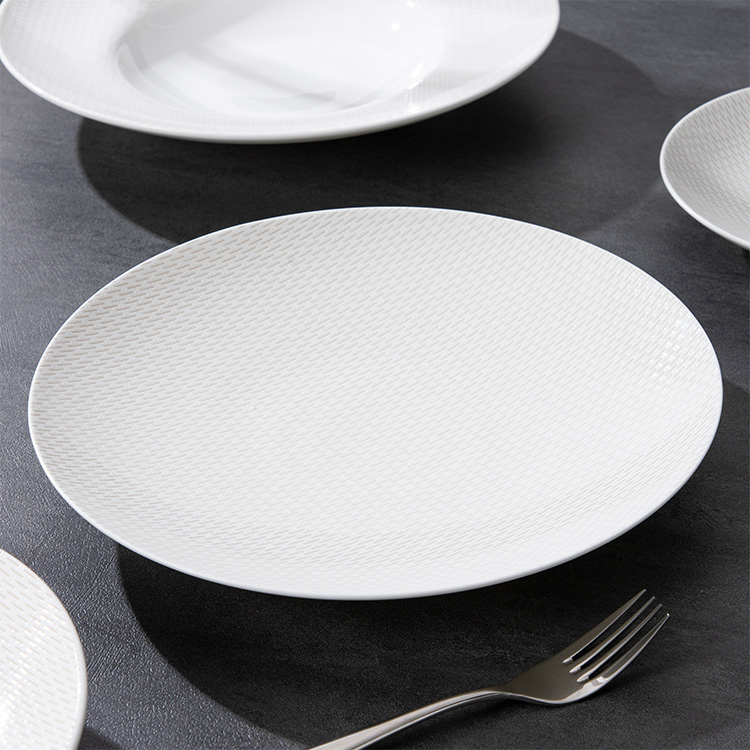 white dinner plate set luxury