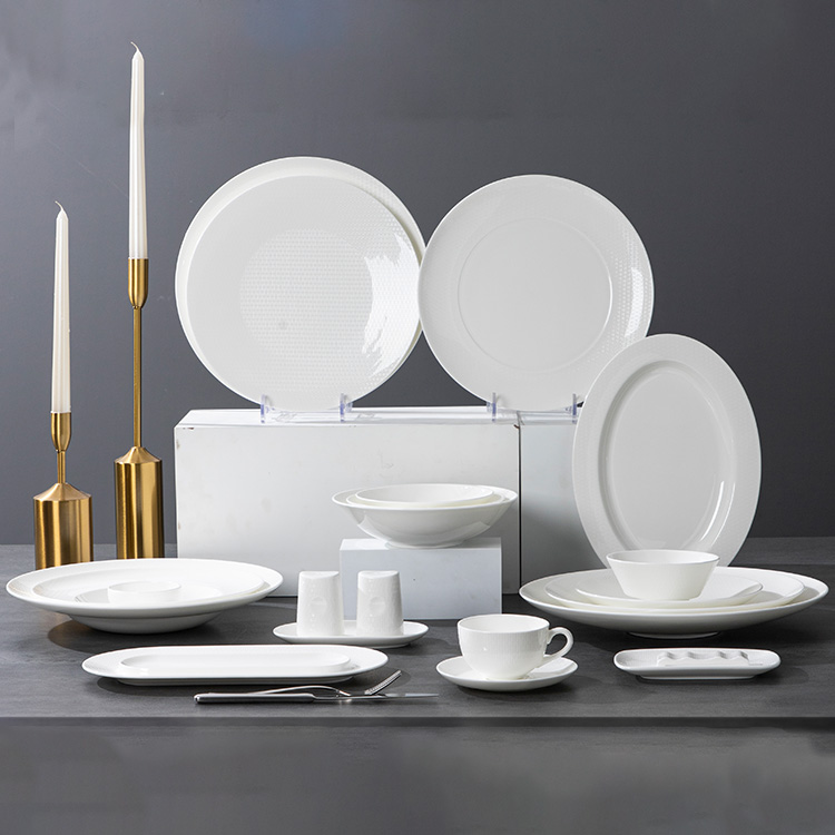 white ceramic dinnerware set