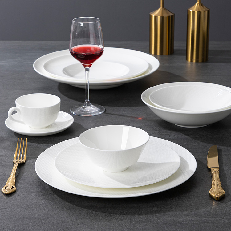 white ceramic kitchen dinnerware set