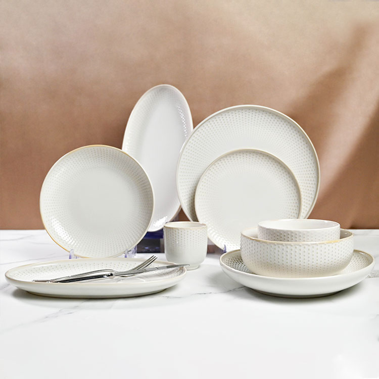 Venta al por mayor Vajilla de plato de porcelana - Arriba