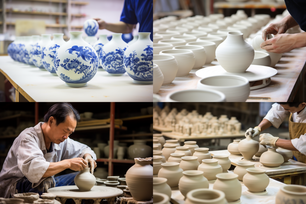 Historical origins of porcelain manufacturing