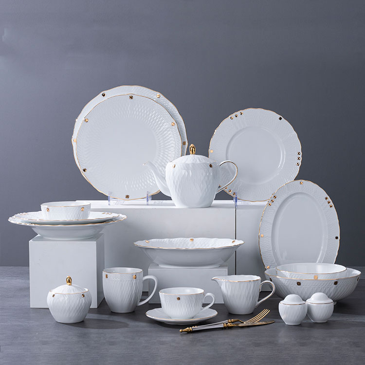 custom white porcelain dinner sets luxury (1)