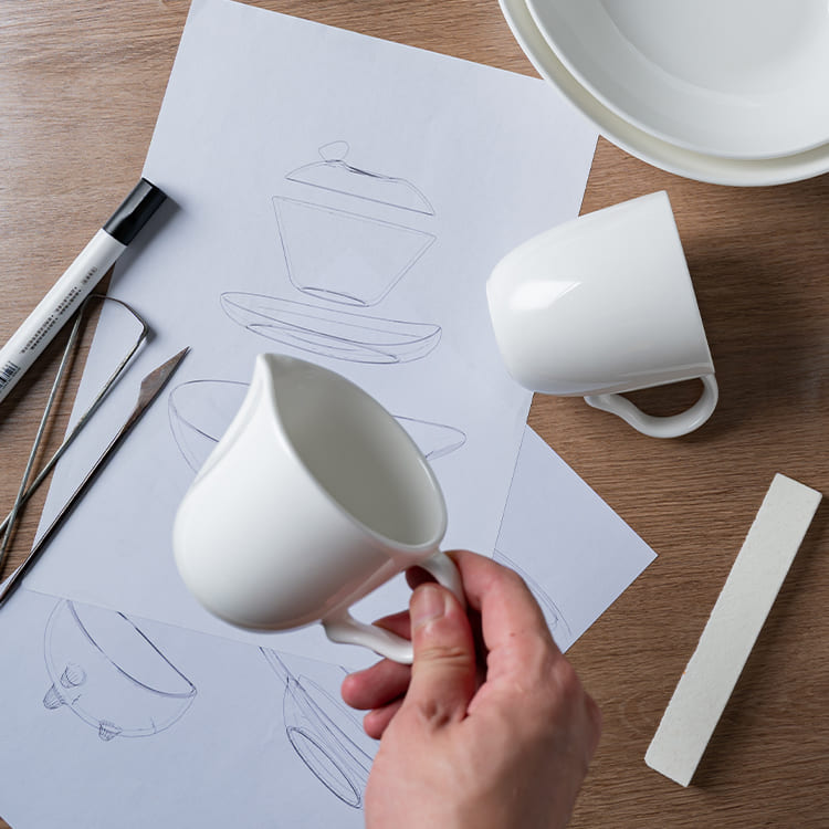 White Creamer Porcelain Milk Jug for Coffee & Tea (2)