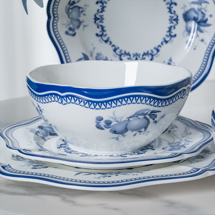 White Fine Porcelain Serving Bowls (2)
