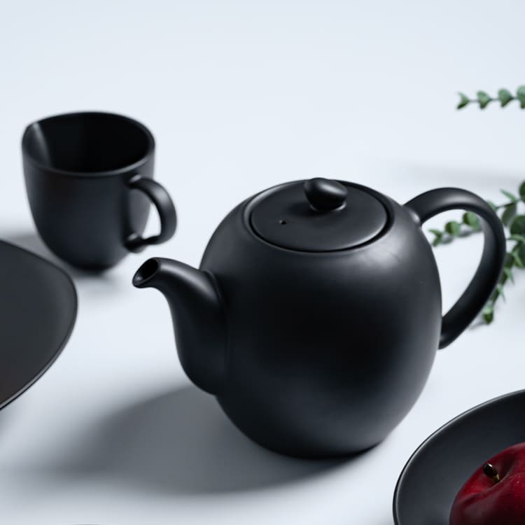 Black Matte Coffee Cups Fine Porcelain (3)