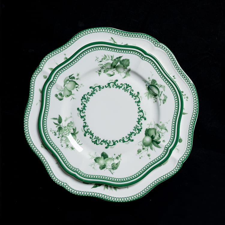 Elegance Beauty(Green) fine porcelain plates (5)