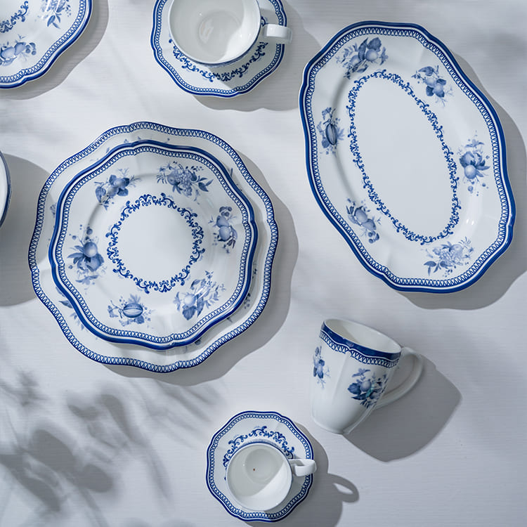 Elegance Beauty(blue) collection dinner set (4)