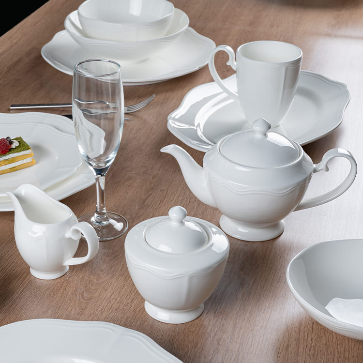 Elegance collection sugar container and creamer 2
