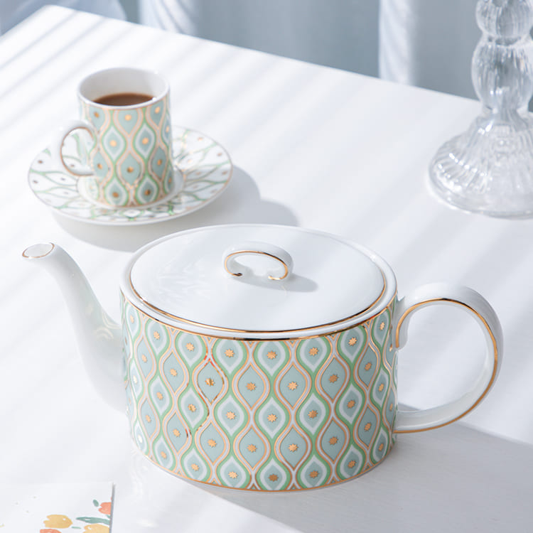 Pfauen-Kaffeetasse und Untertasse im Set 5 Stk (7)