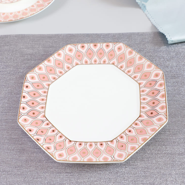 Louça de luxo com prato octógono pavão (1)