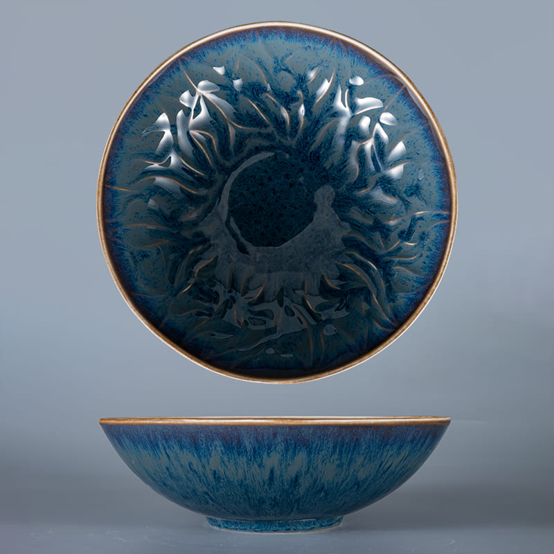 Reactive Glaze Bone China Pasta & Salad Bowl (1)