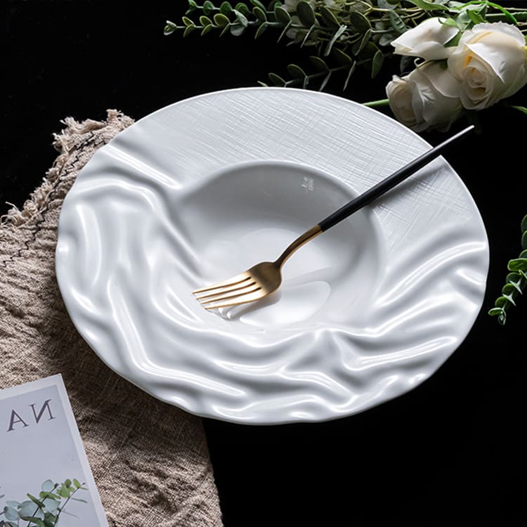 Star Wish 11 Inch White Pasta Plate Bone China (3)