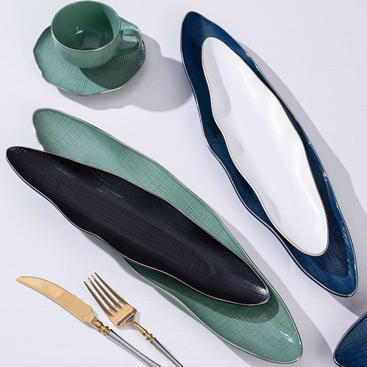 Star Wish Bone China Sashimi & Saury Plate (2)