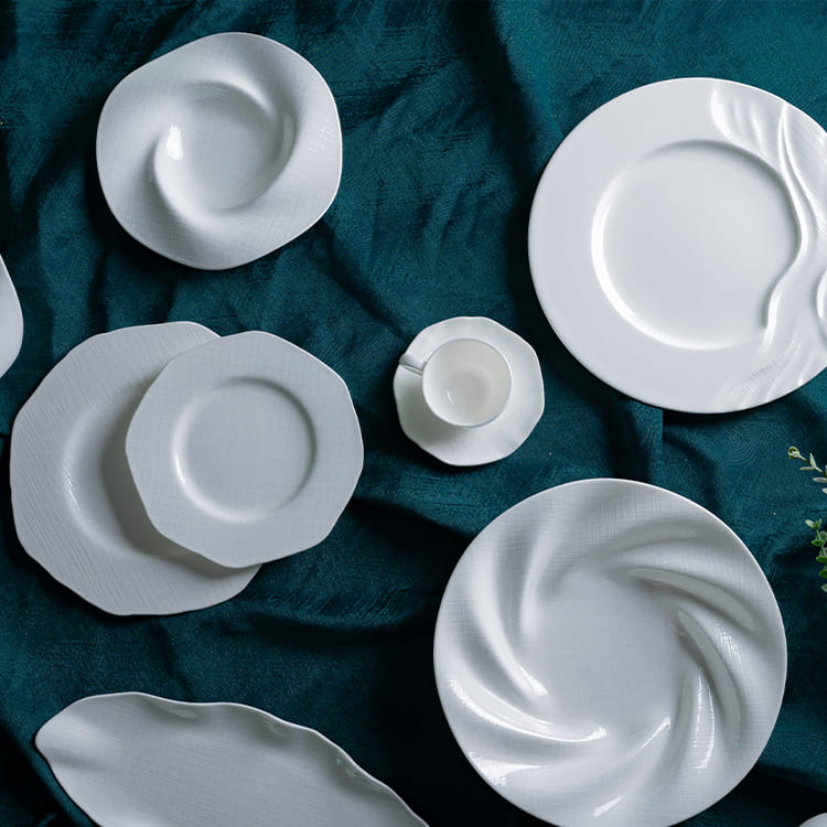 Star Wish White Flat Plate Bone China (1)