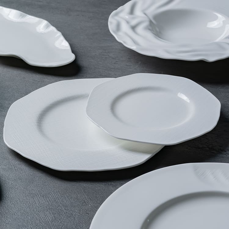 Star Wish White Flat Plate Bone China (3)