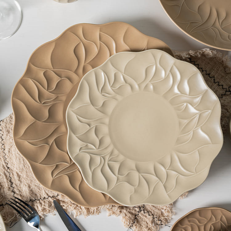 Vientiane Flower Shaped Plate Bone China (5)