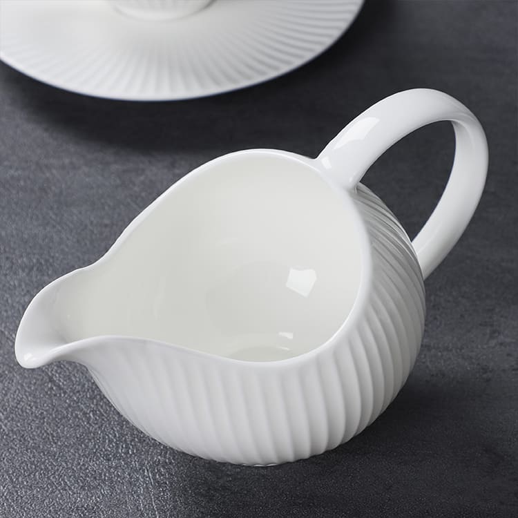 Blossom White Bone China Creamer (2)
