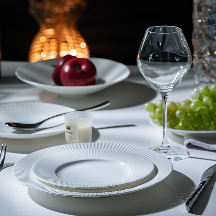 Blossom White Dinner Plate Set (3)