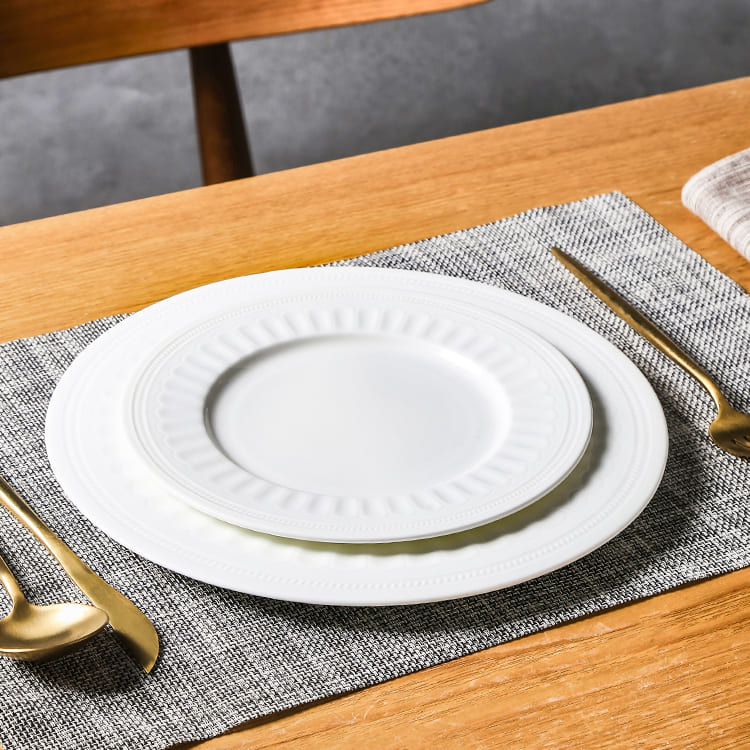 Conjunto de jantar branco romano (1)