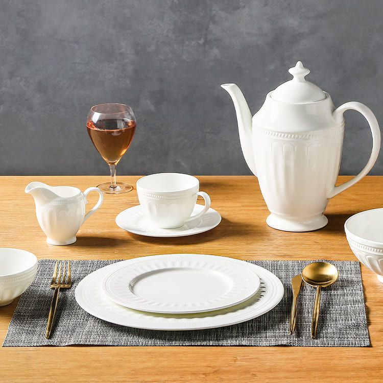 Conjunto de jantar branco romano (3)