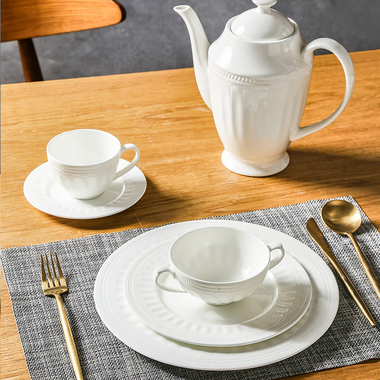 Conjunto de jantar branco romano (4)