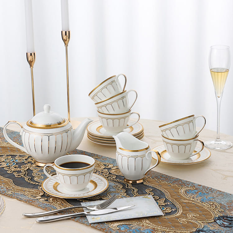 Roman White Gold Coffee Cup Set of 6 (1)
