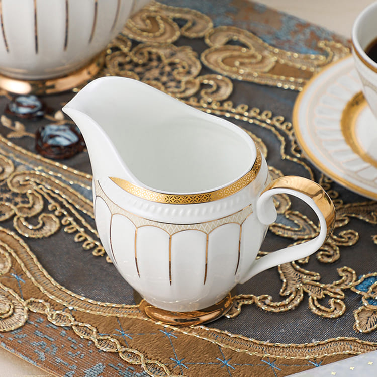 Roman White Gold Coffee Cup Set of 6 (2)